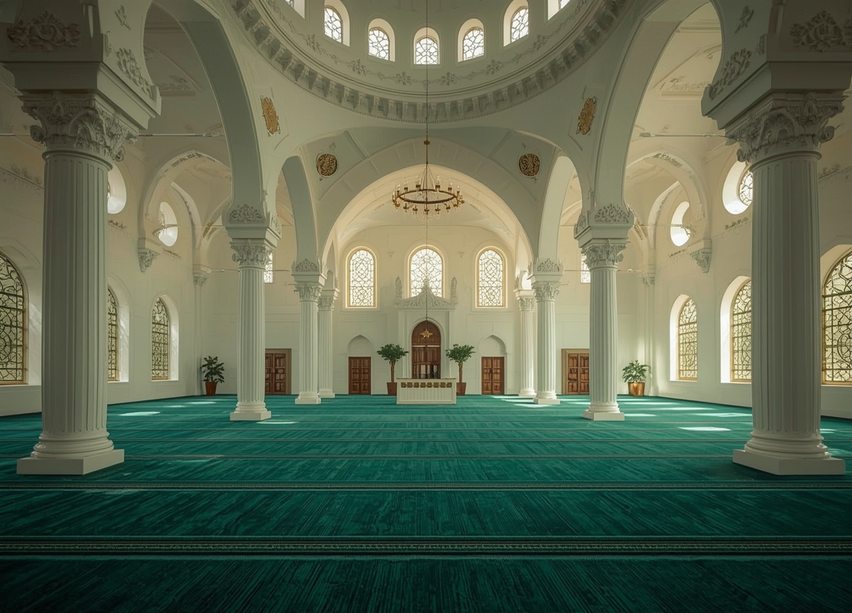 Suasana masjid tempat akad nikah yang tenang dan khidmat