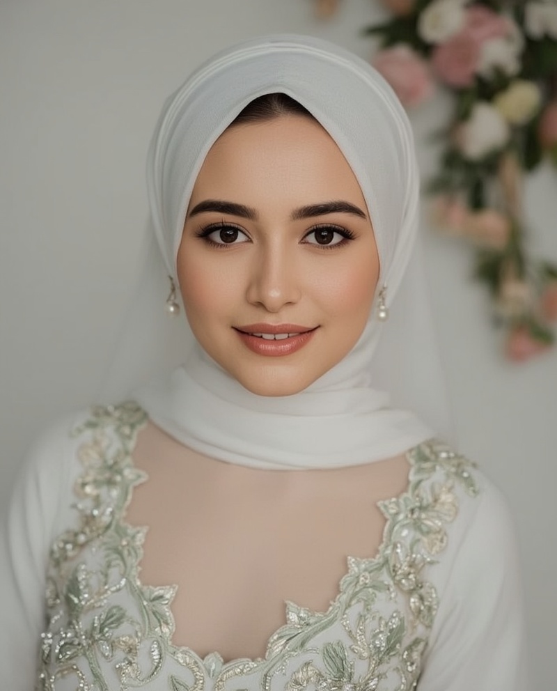 Foto mempelai wanita Aisyah Zahra dalam website undangan pernikahan
